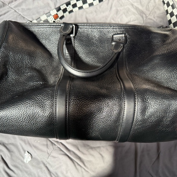 Louis Vuitton Black Leather Duffel Bag - Picture 1 of 5